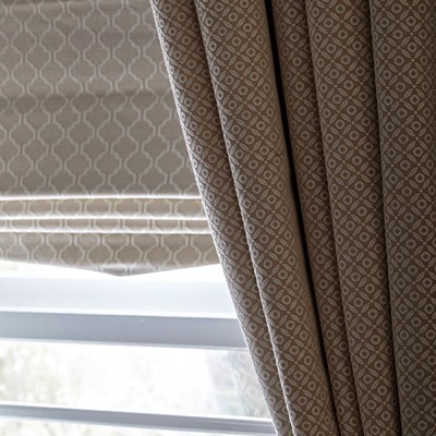 Avery Nougat Oyster Curtains by BBD Blinds Ltd - Bishop
