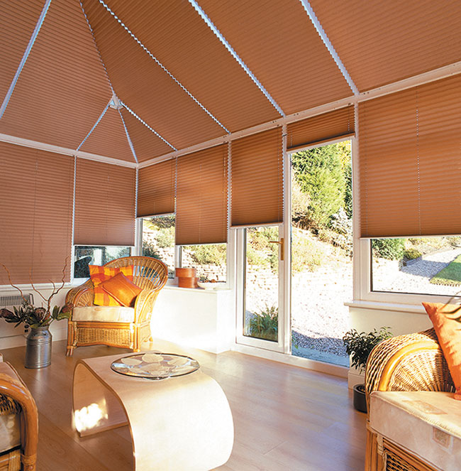 Inspirations Apricot Pleated Blinds by BBD Blinds Ltd - Bishops Stortford