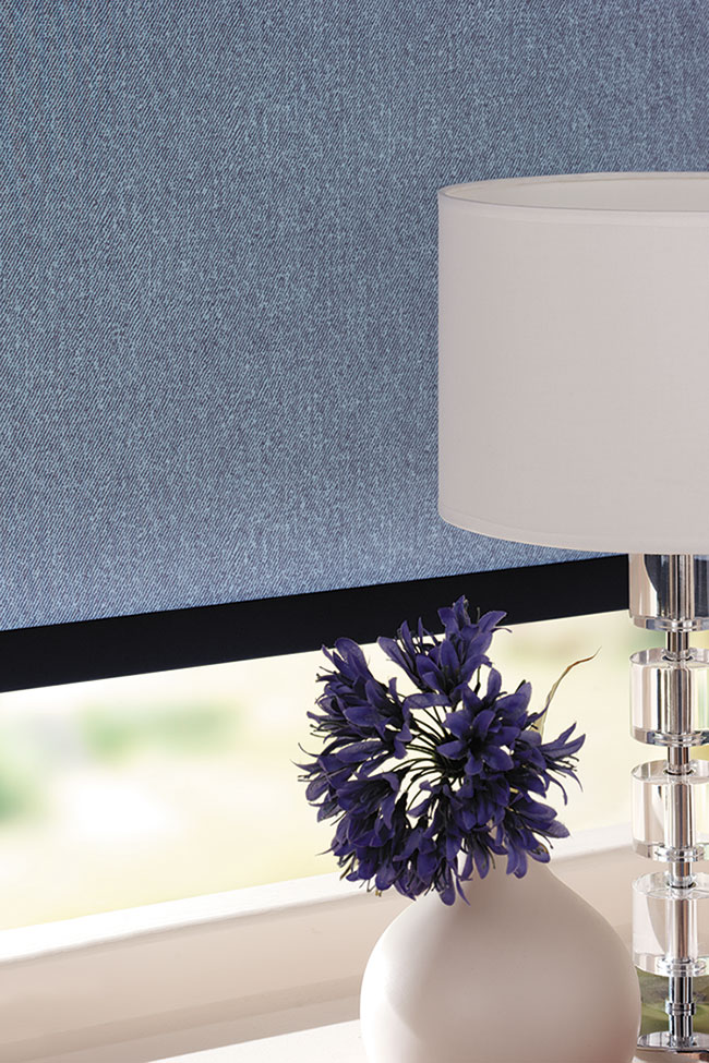 Denim Blue Roller Blinds by BBD Blinds Ltd - Bishop