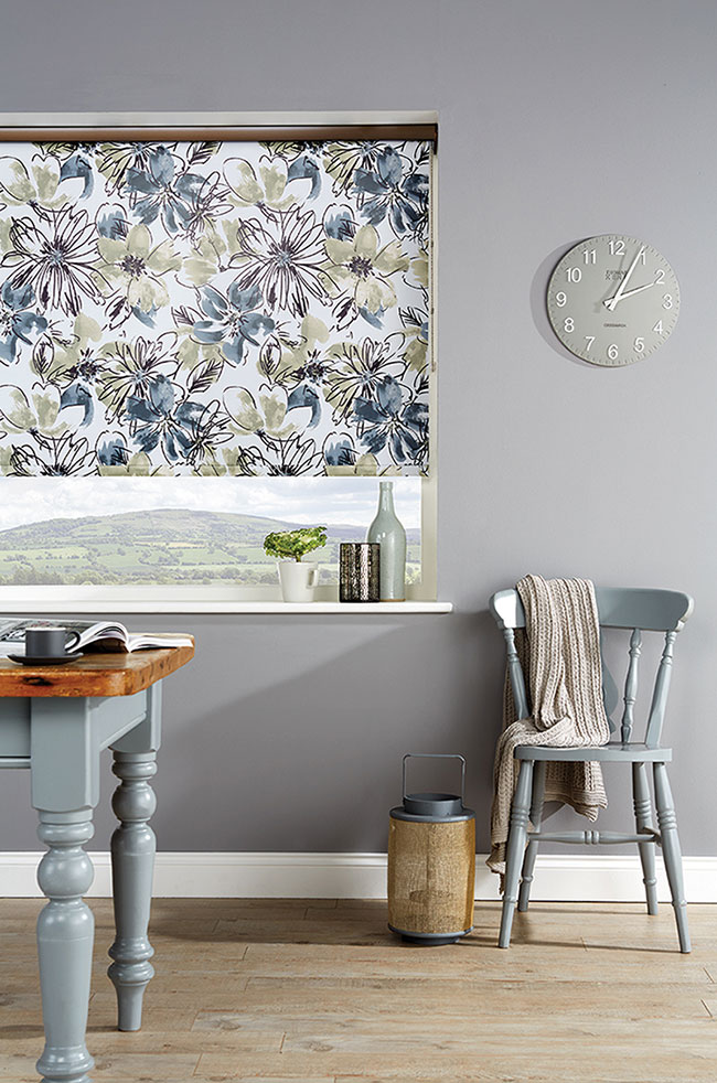 Bronze Cass Bloom Amelie Roller Blinds by BBD Blinds Ltd - Bishop