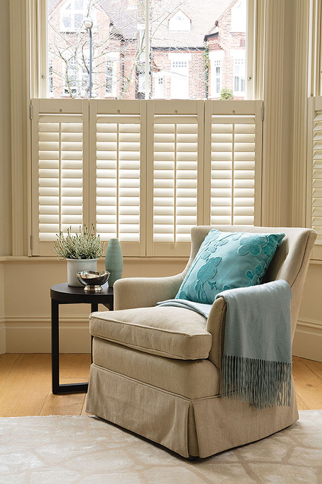 Soft White Cafe Style Shutters - BBD Blinds Ltd - Bishop