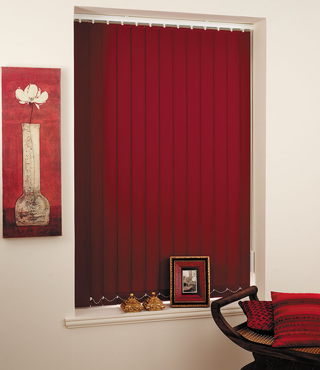 Carnival Claret Vertical Louvre Blinds - BBD Blinds Ltd - Bishop