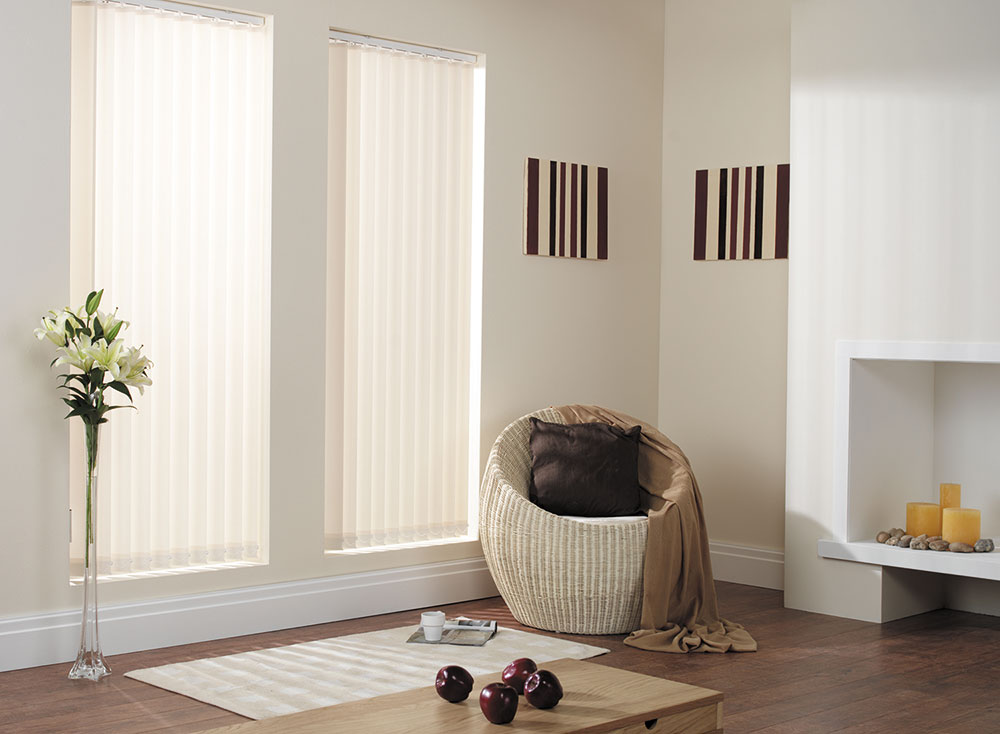 Cream Vertical Louvre Blinds - BBD Blinds Ltd - Bishop