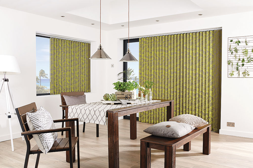 Paradise Chartreuse Vertical Louvre Blinds - BBD Blinds Ltd - Bishop